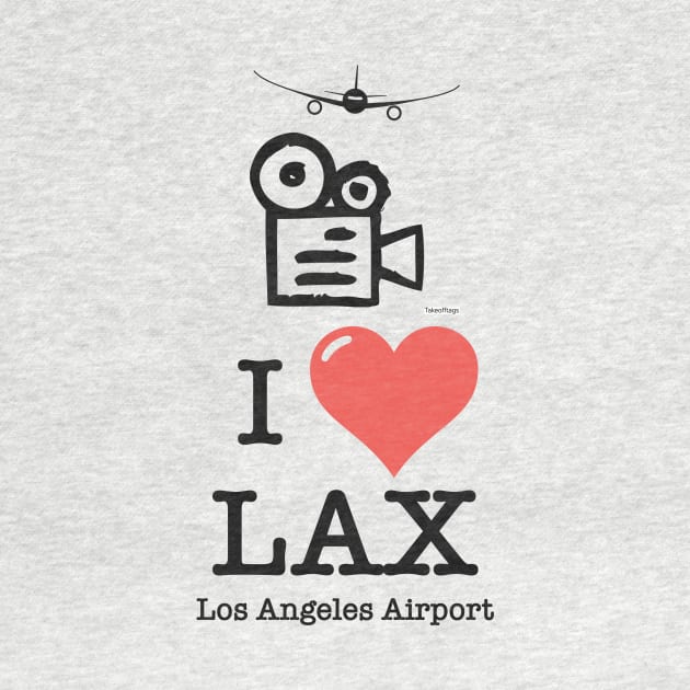 I Love LAX Los Angeles airport by Woohoo